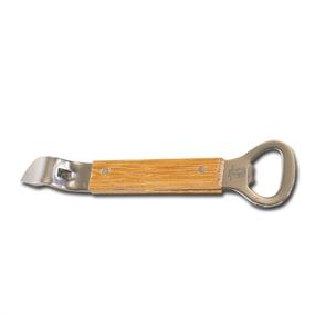 img 1 attached to 🍾 American Metalcraft BBC39 Stainless Steel Hand-Held Deluxe Bottle and Can Opener with 4.5-inch Length and Hardwood Handle