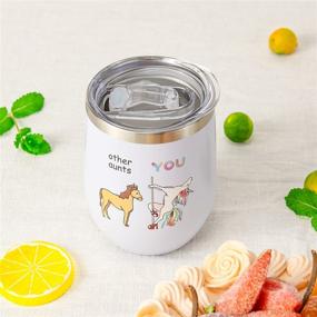 img 2 attached to 🦄 Crisky Funny Unicorn Wine Tumbler: Unique Gifts for Aunt Birthday Christmas Thanksgiving