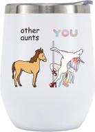 🦄 crisky funny unicorn wine tumbler: unique gifts for aunt birthday christmas thanksgiving логотип