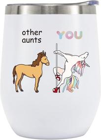 img 4 attached to 🦄 Crisky Funny Unicorn Wine Tumbler: Unique Gifts for Aunt Birthday Christmas Thanksgiving