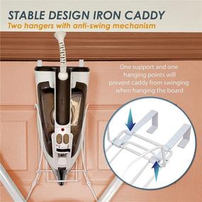 img 1 attached to 🔌 Streamline Your Laundry Routine with the OverTheDoor Iron Board Caddy - Convenient Iron and Ironing Board Storage Organizer