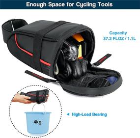 img 3 attached to 🚲 OBOVA Bike Saddle Bag: Waterproof, Compact 1.1L Storage for Road and Mountain Bikes