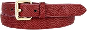 img 4 attached to 🐍 Chic Women's Accessories and Belts with Embossed Snakeskin Pattern in Slim Fit Leather