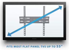 img 2 attached to 📺 Mount-It! Tilt TV Wall Mount Bracket - VESA 400x400, Low-Profile, 32-55 Inch TVs, 77 Lbs Capacity