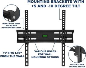 img 1 attached to 📺 Mount-It! Tilt TV Wall Mount Bracket - VESA 400x400, Low-Profile, 32-55 Inch TVs, 77 Lbs Capacity