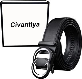 img 3 attached to 👔 Civantiya Leather Ratchet Designer Adjustable Men's Belts: Elevate Your Style with Premium Accessories