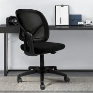 🪑 hbada office chair: mesh desk chair with adjustable height & rolling stool - black логотип