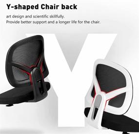 img 3 attached to 🪑 HBADA Office Chair: Mesh Desk Chair with Adjustable Height & Rolling Stool - Black