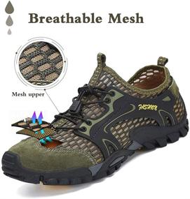 img 3 attached to SITAILE Water Barefoot Hiking Walking Men's Shoes in Athletic