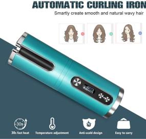 img 3 attached to 💇 Revolutionary Cordless Hair Curler: Wireless Ceramic Barrel Curling Iron for Effortless, Adjustable and Rechargeable Hair Curling - Ideal for All Hair Types!