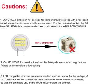 img 2 attached to 💡 Makergroup 3W G8 LED Bulbs: Dimmable Replacements for Under Counter and Cabinet Lights - Cool White 6000K 2-Pack