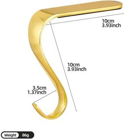 img 3 attached to Pack of 4 Yuokwer Christmas Stocking Holders - Gold Stocking Hooks Hanger for Mantel Fireplace, Safety Hang Grip Stockings Clip for Christmas Party Decoration