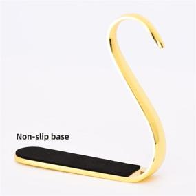 img 2 attached to Pack of 4 Yuokwer Christmas Stocking Holders - Gold Stocking Hooks Hanger for Mantel Fireplace, Safety Hang Grip Stockings Clip for Christmas Party Decoration