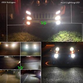 img 3 attached to 💡 High Power Chipsets 12V Alla Lighting LED Fog Lights Bulbs Xtreme Super Bright 80W CANBUS 2504 PSX24W Error Free 12276, 6000K Xenon White