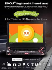 img 3 attached to 📻 Pure Android 10.0 Single Din Radio: Flip Out 7" Capacitive Touchscreen with GPS Navigation, Bluetooth, WiFi, USB, Rearview Camera & MAP