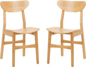 img 2 attached to 🪑 Safavieh Lucca Retro Natural Dining Chair Set, 2-Pack