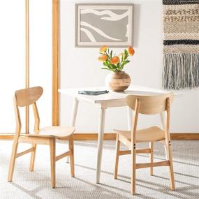 img 1 attached to 🪑 Safavieh Lucca Retro Natural Dining Chair Set, 2-Pack