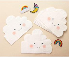 img 2 attached to White Cloud Paper Napkins for Baby Shower: 6.3 x 5.1 👶 In, 50 Pack - Soft and Adorable Napkins for Your Special Celebration!