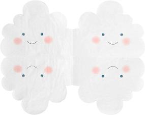 img 1 attached to White Cloud Paper Napkins for Baby Shower: 6.3 x 5.1 👶 In, 50 Pack - Soft and Adorable Napkins for Your Special Celebration!