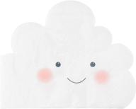 white cloud paper napkins for baby shower: 6.3 x 5.1 👶 in, 50 pack - soft and adorable napkins for your special celebration! logo