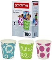 🥤 goodtimes 5oz. all-purpose bathroom/kitchen paper cold cups,100ct - assorted designs (1): stylish and convenient cup set for home logo