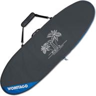 wonitago surfboard bag: wear-resistant and lightweight shortboard and longboard cover - available in various sizes (6'0, 6'6, 7'0, 7'6, 8'0, 8'6, 9'2, 9'6, 10'0) logo