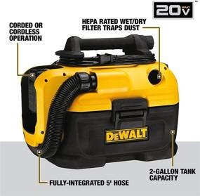 img 4 attached to 🔌 Powerful DEWALT 20V MAX Vacuum for Wet/Dry Cleaning - Introducing the DCV581H