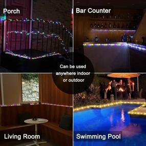 img 2 attached to Echosari 16.4ft 50 LED Battery Rope Lights: Outdoor Multicolor Changing String Lights with 🔆 Remote Control, Waterproof Timer & 4 Lighting Modes - for Indoor Kids Bedroom, Garden Decoration