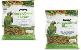 img 2 attached to 🦜 ZuPreem VeggieBlend Smart Pellets Bird Food for Parrots & Conures, 3.25 lb Bags (2-Pack) - USA Made, Daily Nutrition & Minerals for African Greys, Amazons, Eclectus, Cockatoos