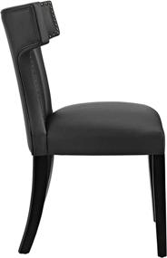 img 2 attached to 🪑 Modway MO-Curve Mid-Century Modern Faux Leather Chair with Nailhead Trim, Upholstered in Black