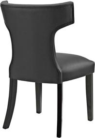 img 1 attached to 🪑 Modway MO-Curve Mid-Century Modern Faux Leather Chair with Nailhead Trim, Upholstered in Black