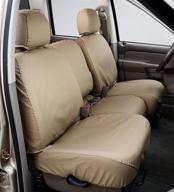 👌 tan polycotton front bucket seat covers by covercraft - custom-fit and seatsaver logo