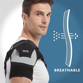 img 3 attached to 📦 Premium Shoulder Stability Brace: Effective Pain Relief for Rotator Cuff, Arthritis & More - Adjustable Support for Men and Women (L-XL)