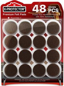 img 4 attached to Felt Furniture Pads X-PROTECTOR - 48 Premium Felt Pads Floor Protector - Chair Felts Pads for Furniture Feet Wood Floors - Best Furniture Pads for Hardwood Floors - Protect Your Wood Floors! (Brown) - Ultimate Wood Floor Protection: X-PROTECTOR Furniture Pads