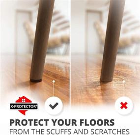 img 1 attached to Felt Furniture Pads X-PROTECTOR - 48 Premium Felt Pads Floor Protector - Chair Felts Pads for Furniture Feet Wood Floors - Best Furniture Pads for Hardwood Floors - Protect Your Wood Floors! (Brown) - Ultimate Wood Floor Protection: X-PROTECTOR Furniture Pads
