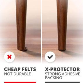 img 2 attached to Felt Furniture Pads X-PROTECTOR - 48 Premium Felt Pads Floor Protector - Chair Felts Pads for Furniture Feet Wood Floors - Best Furniture Pads for Hardwood Floors - Protect Your Wood Floors! (Brown) - Ultimate Wood Floor Protection: X-PROTECTOR Furniture Pads