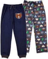 🦊 multicolor st. eve boys' sleep pant 2-pack - fox print & navy - size 14 logo