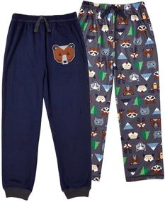 img 4 attached to 🦊 Multicolor St. Eve Boys' Sleep Pant 2-Pack - Fox Print & Navy - Size 14