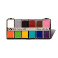 🎨 wolfe fx hydrocolor 12 color palette - must-have face paint kit essentials logo