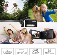 📹 vmotal full hd 1080p video camera camcorder: high-quality digital recorder for vlogging, with 270° degree rotation flip screen, 24mp and 2.8 inch screen (black) logo