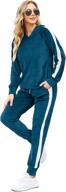 👩 women's hotouch velour 2 piece sweatsuits: pullover hoodie & sweatpants jogging suits outfits логотип