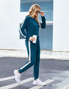 img 3 attached to 👩 Women's Hotouch Velour 2 Piece Sweatsuits: Pullover Hoodie & Sweatpants Jogging Suits Outfits