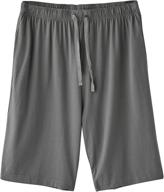 bamboo shorts lightweight pockets charcoal men's clothing for sleep & lounge logo