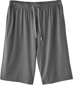 img 4 attached to Bamboo Shorts Lightweight Pockets Charcoal Men's Clothing for Sleep & Lounge