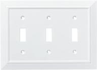 🏛 classic architecture triple switch wall plate/switch plate/cover by franklin brass in white - improved seo логотип