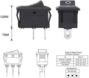 img 1 attached to 🚤 5Pcs Firlar 2-х контактный выключатель с врезным типом переключателя с рисунком лодки | совместим с 12V/110V/250V - OT8G