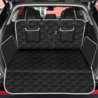 garelf suv dog cargo liner with side flap protector, waterproof non-slip trunk cover mat, elastic seat belt included, ideal for small to medium-sized suvs and trucks (72.8''x40.6'', black) logo