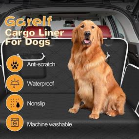 img 1 attached to GARELF SUV Dog Cargo Liner with Side Flap Protector, Waterproof Non-Slip Trunk Cover Mat, Elastic Seat Belt Included, Ideal for Small to Medium-Sized SUVs and Trucks (72.8''x40.6'', Black)