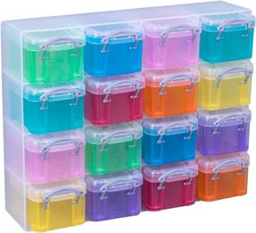 img 3 attached to Convenient Clear Plastic Really Useful Organiser with 16 Assorted Coloured 0.14 Litre Storage Boxes