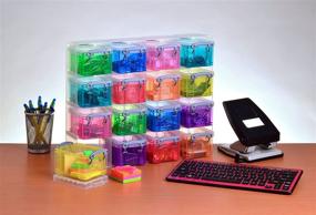 img 2 attached to Convenient Clear Plastic Really Useful Organiser with 16 Assorted Coloured 0.14 Litre Storage Boxes